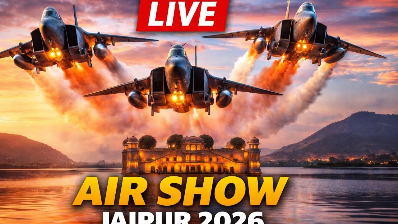 LIVE: Indian Air Force Air Show Jaipur | High Speed Jet Display ✈️ #airforce #indian army