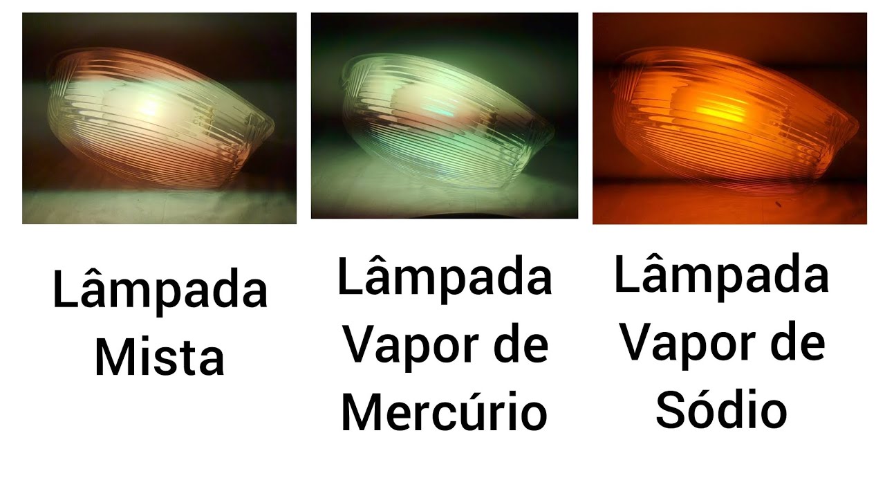 Ligando a luminária Olivo LPO-300 com três tipos de lâmpadas de descarga de 250W