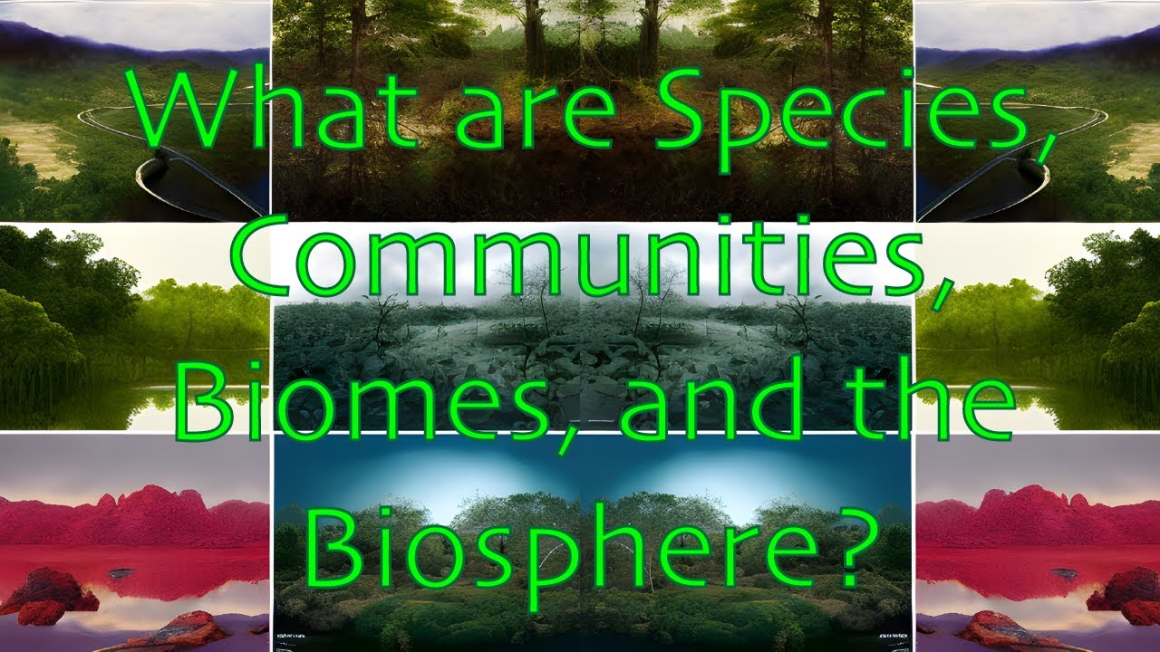 What are organisms, species, communities, ecosystems, biomes,  & biosphere?  The 6 levels ecology