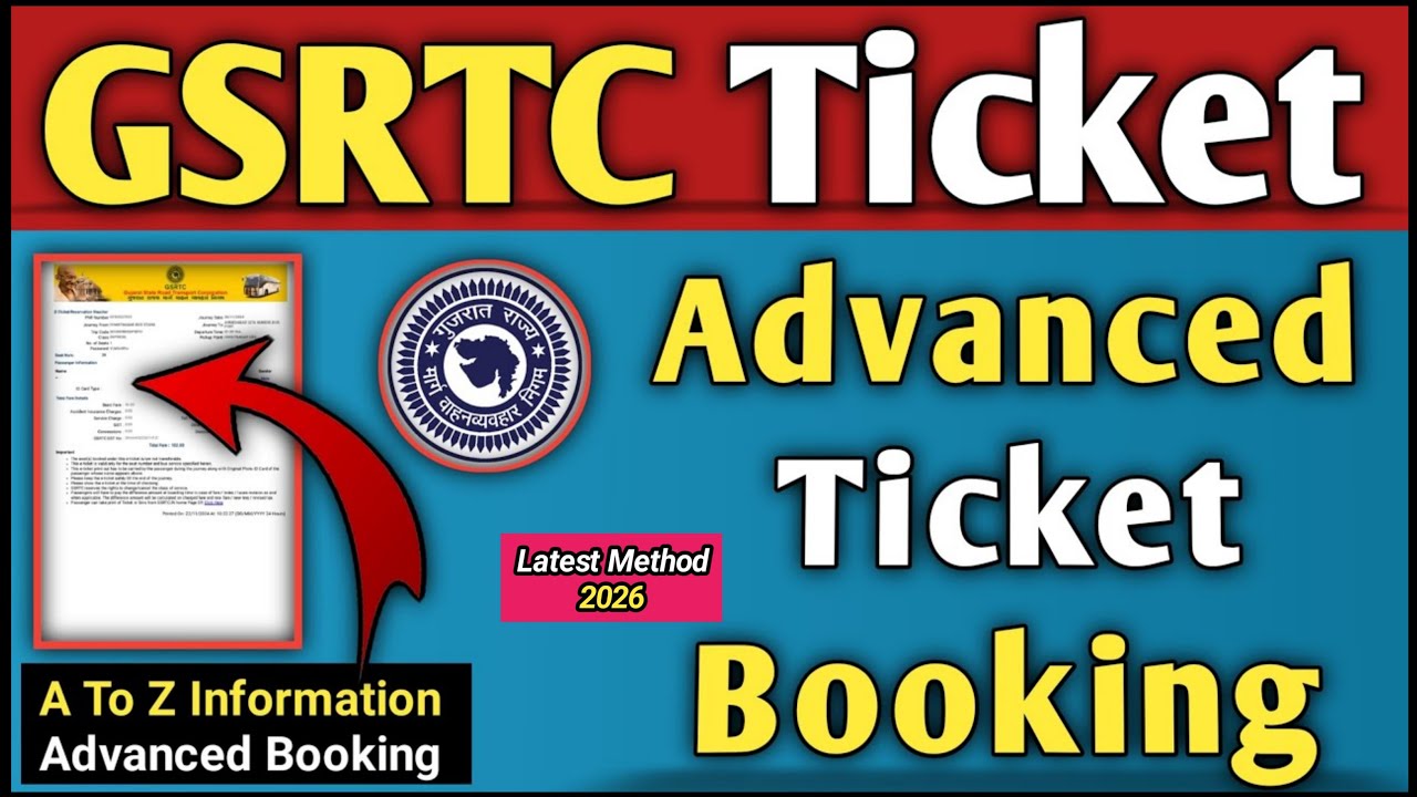 GSRTC Advance Ticket Booking Online 2026 | GSRTC Bus Ticket Booking with Print | Gsrtc#Technonir
