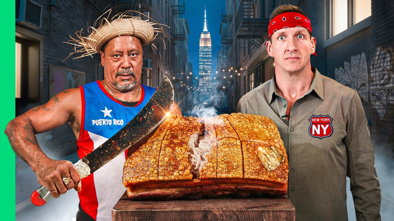 Extreme NYC Street Food! Sidewalk Lechon!!