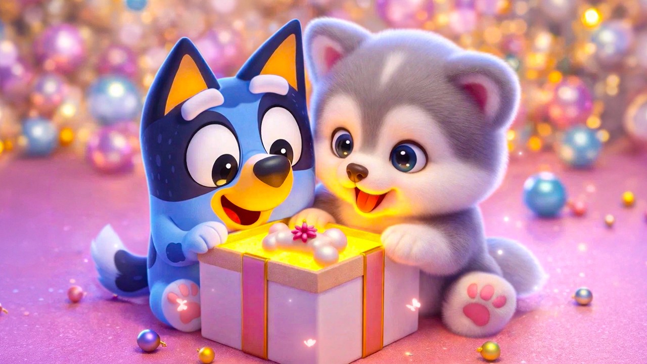 🎀 Блюи и Хаски открывают секретный подарок ✨ Нежная инструментальная музыка для спокойного отдыха...