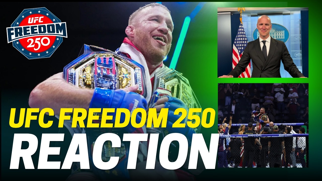 JUSTIN GAETHJE delivers the most iconic UFC moment EVER! REACTION