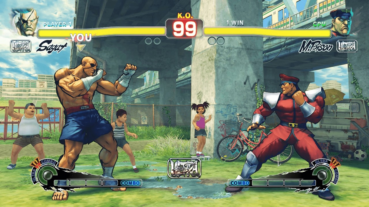 Сагат против М. Бисона (самый сложный уровень) Street Fighter 4 | Эпическая битва
