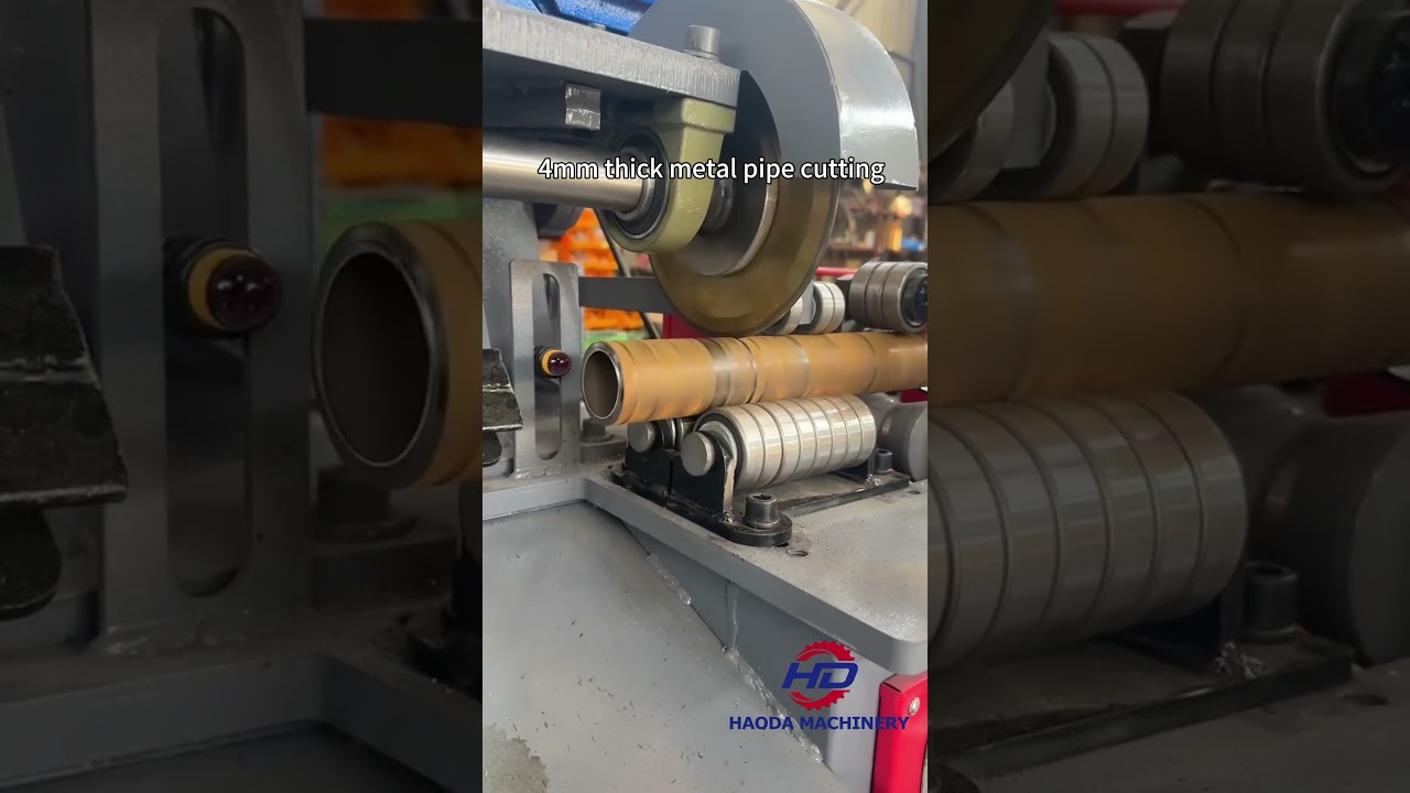 Automatic cutting machine for 4mm thick metal circular tube # pipe cutter #machine #factory