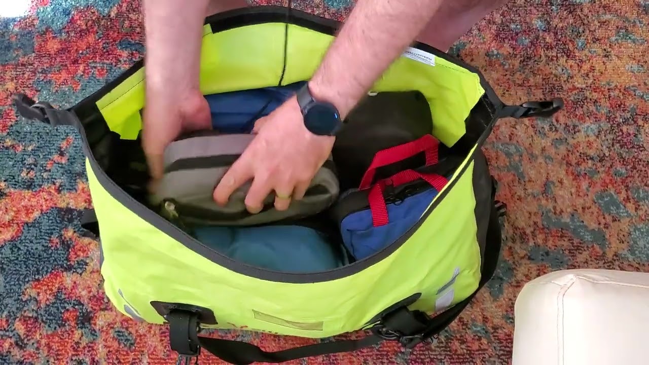 SW-Motech Drybag 350 packed for moto camping