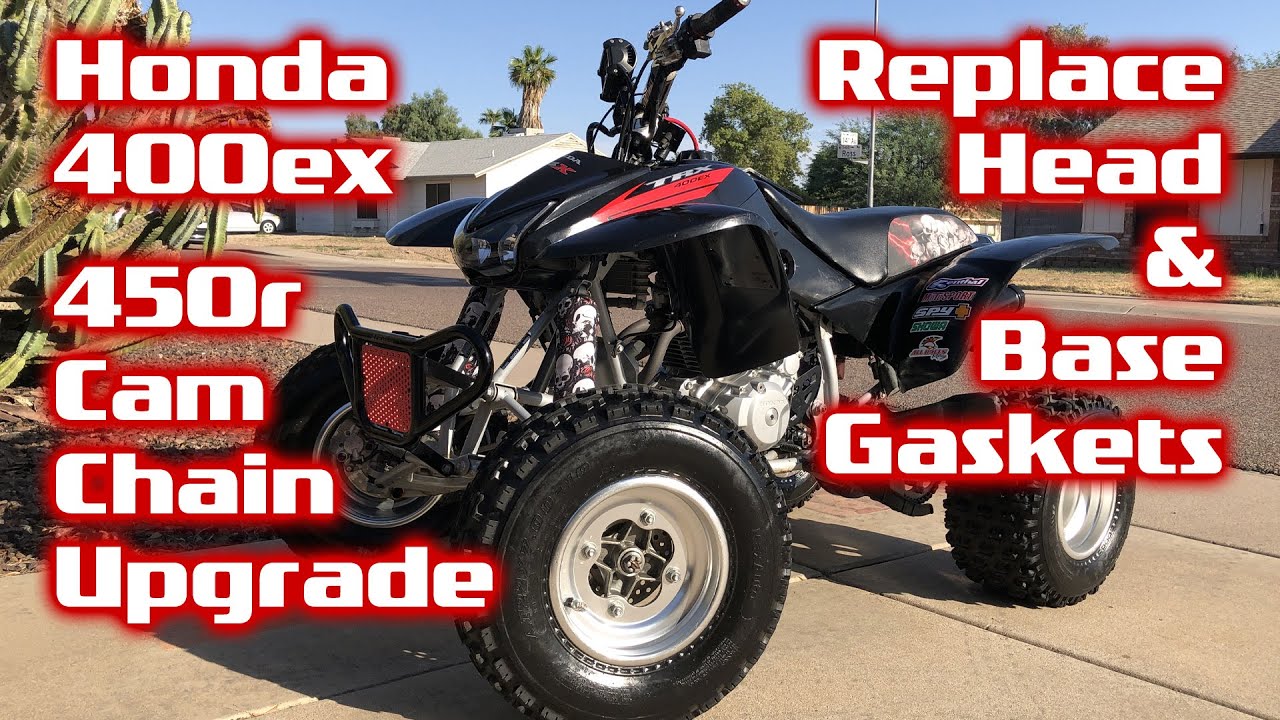 Honda 400ex Install CRF TRX 450r Timing Chain, Replace Base Gasket, Head Gasket, Brand New OEM Parts
