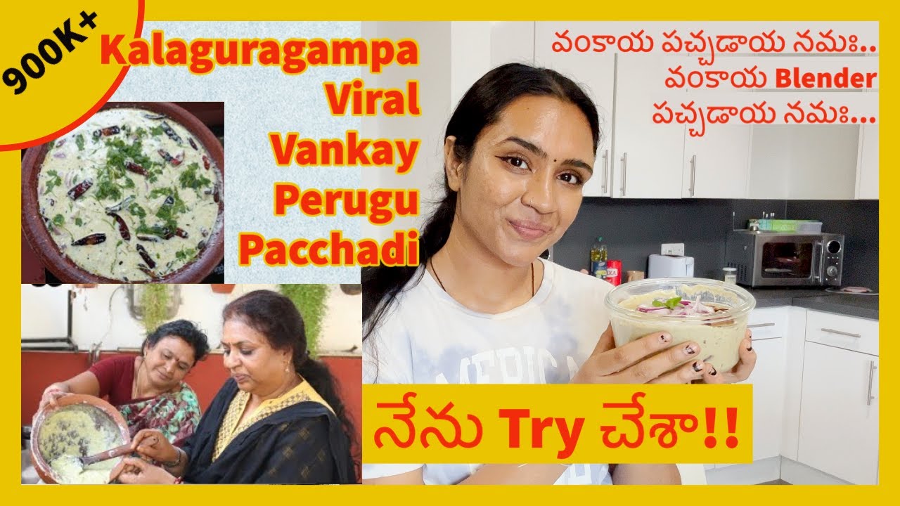 Kalaguragampa Vankay Perugu Pachhadi Try చేశా |Bachelor Brinjal Viral Recipe| UK Student Telugu Vlog