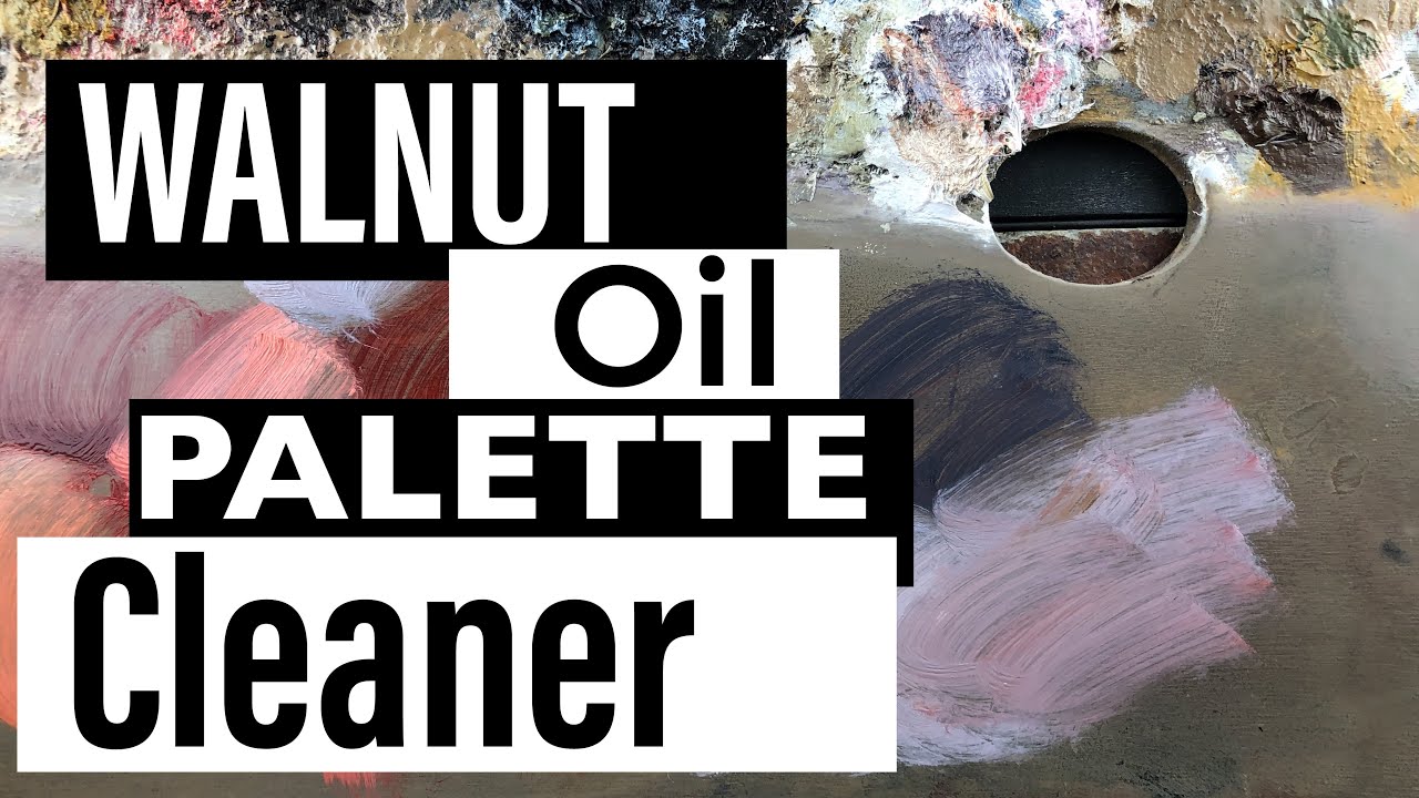 HOW TO CLEAN A WOOD PAINT PALETTE with M Graham walnut oil (oil painting tips and tricks)