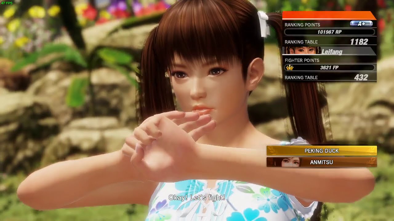 DOA6 Leifang vs U+ Ayane (BlackMotor) Korean cheater who forgot to use cheat trainer~