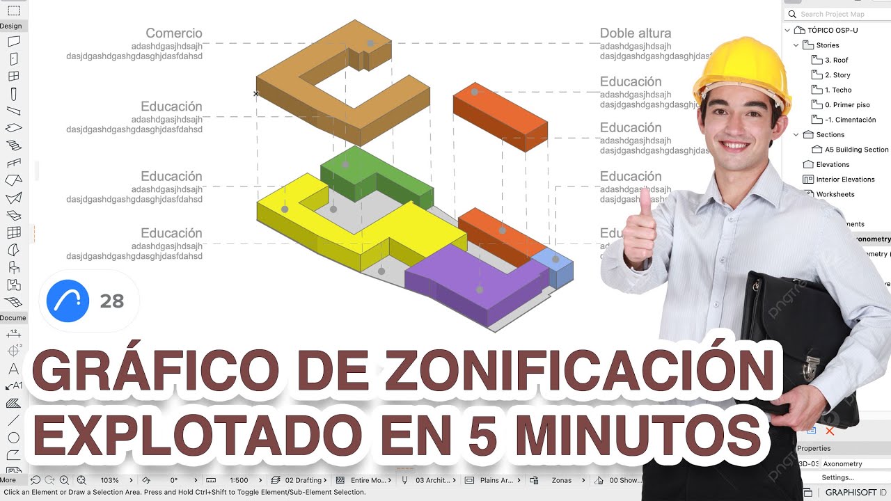 💚 MODELA Y DOCUMENTA UN GRÁFICO DE ZONAS EN ARCHICAD 28 ✅💚 #archicad28 #architecture