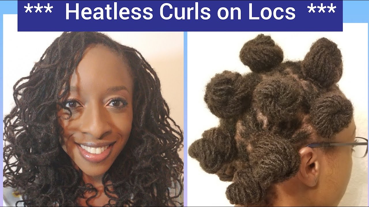 Bantu Knot Out on Locs - Heatless Curls!
