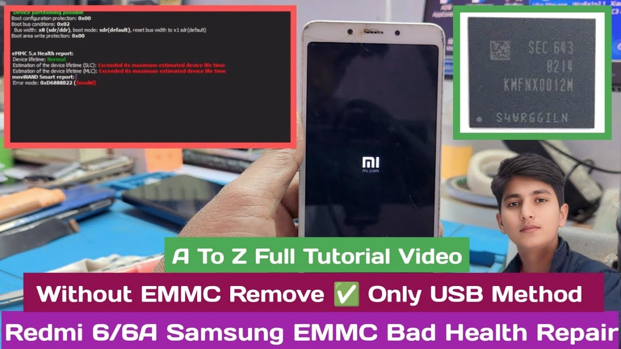 Redmi 6 / 6a Samsung EMMC Bad Health Repair By Ufi Box Only USB Method 2025 || Redmi 6a Programming 