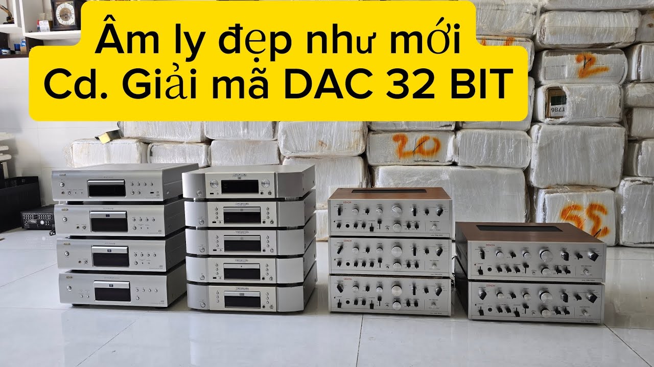 Ngày 12/3. Âm ly đẹp leng keng, CD,DAC 32 BIT giải mã cao cấp. Các bác lh em ạ