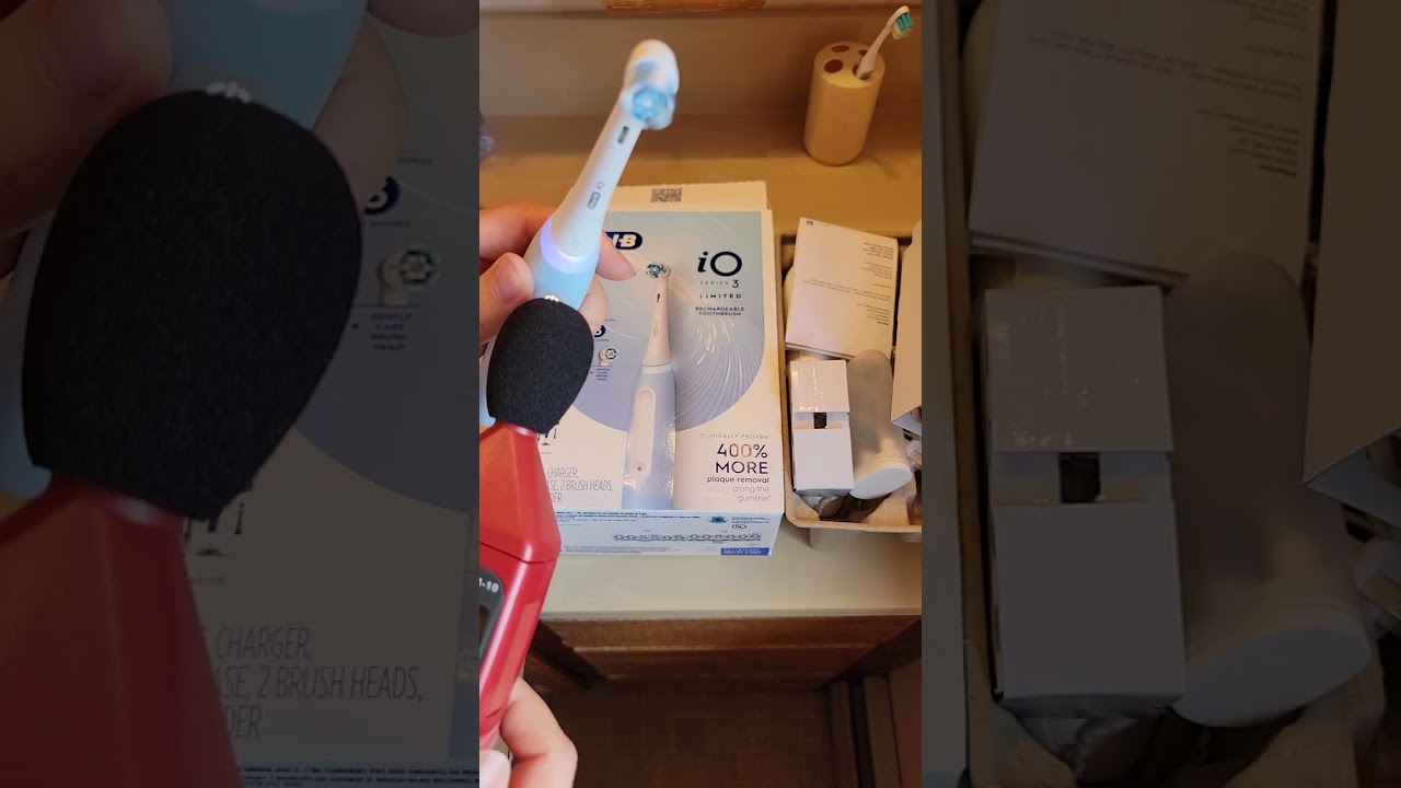 Oral B iO Deep Clean Toothbrush Icy Blue with iO Series 3 #loud Don't buy. #return