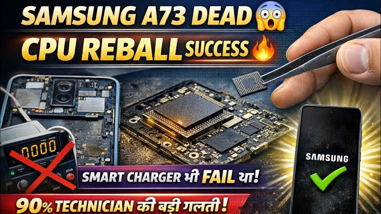 SAMSUNG A73 DEAD 😱CPU REBALL SUCCESS 🔥SMART CHARGER भी FAIL था!
