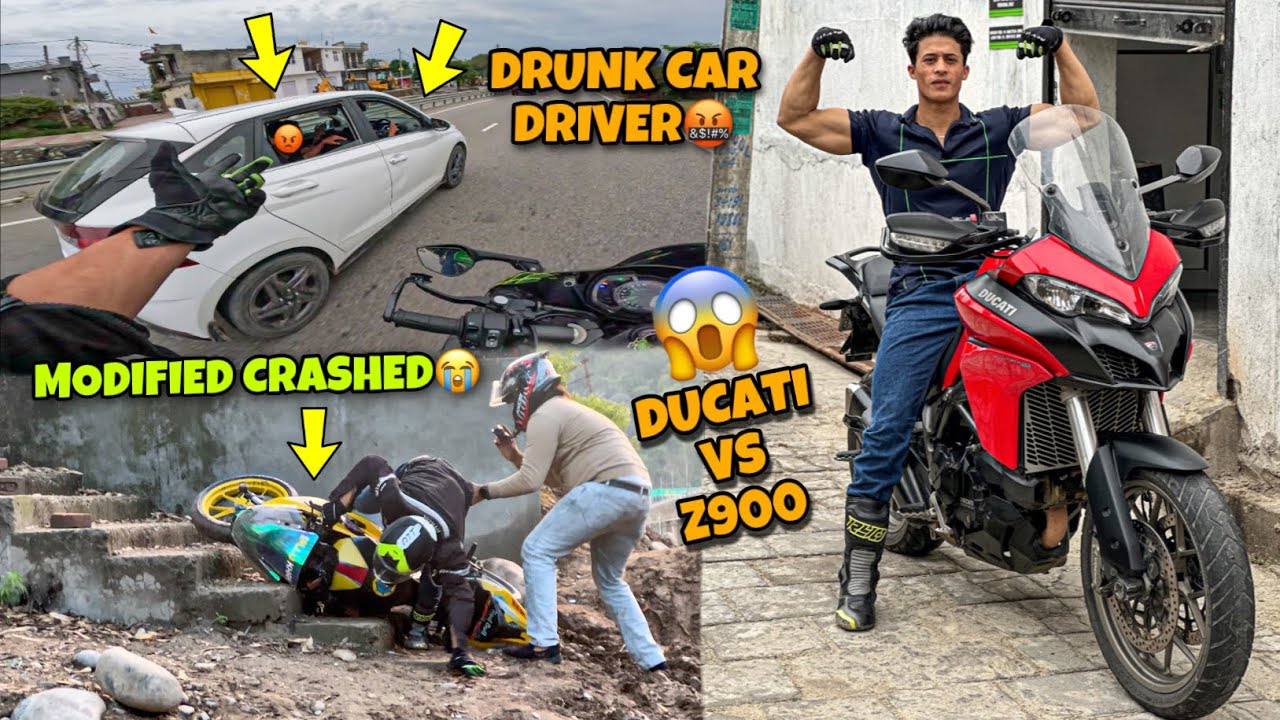 DRUNK STUPID CAR DRIVER😱 Ducati vs Kawasaki😱 | modified ktm Proper training triceps workout