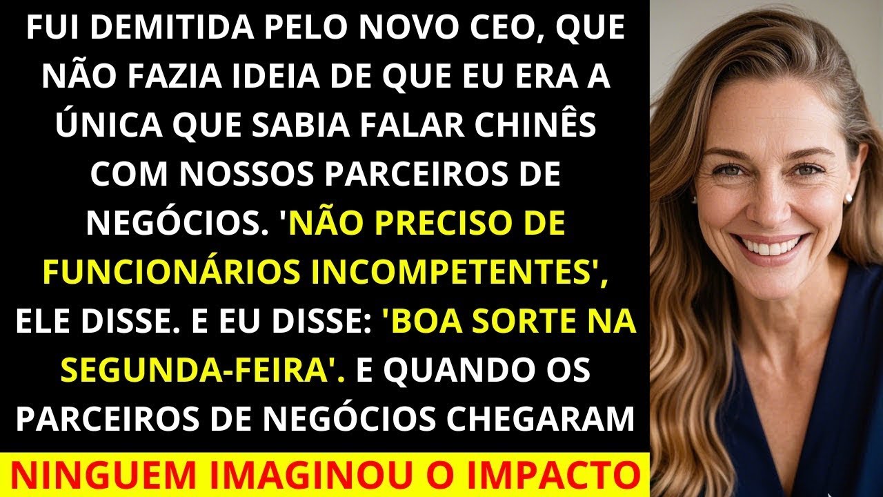 Fui demitido pelo novo CEO que não fazia ideia de que eu era a única que conseguia falar com