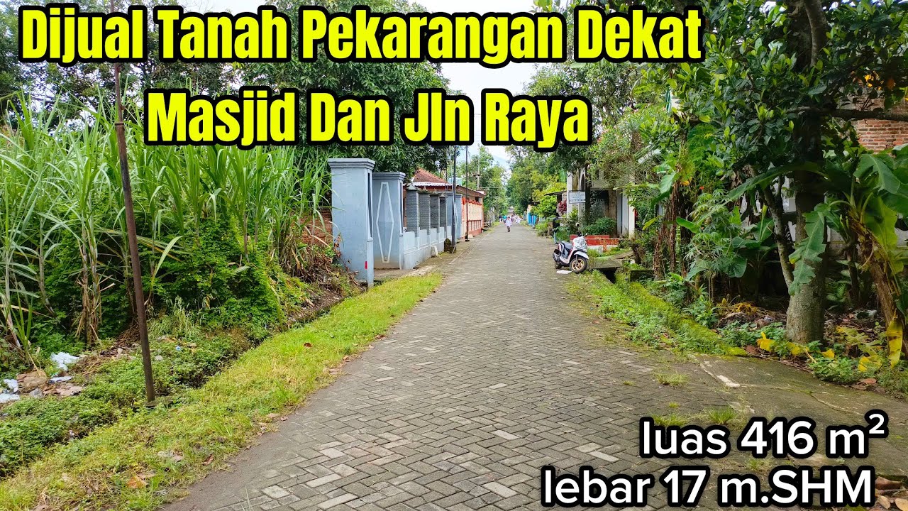 Dijual Tanah Pekarangan Dekat Masjid Dan Jln Raya ( 082194791760 )