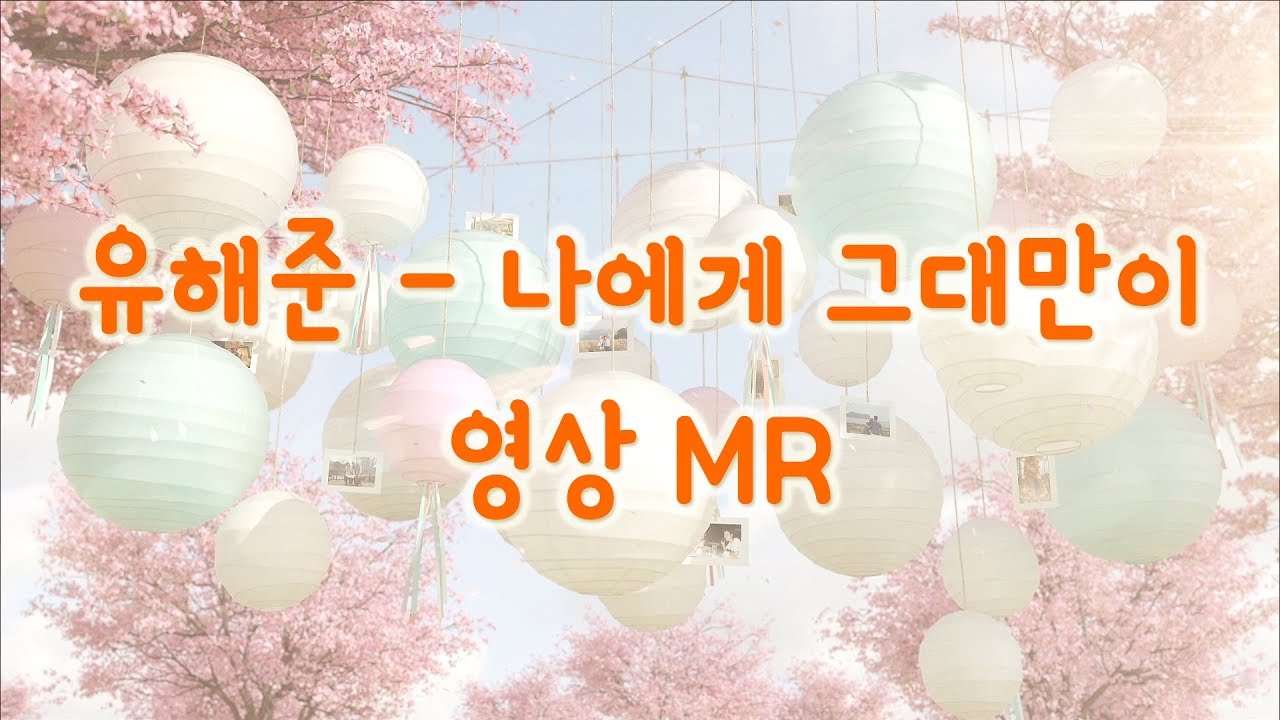 [영상MR] 유해준 - 나에게그대만이 영상MR  가사 자막MR