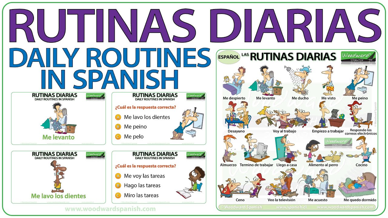 Spanish daily routines - Rutinas diarias en español