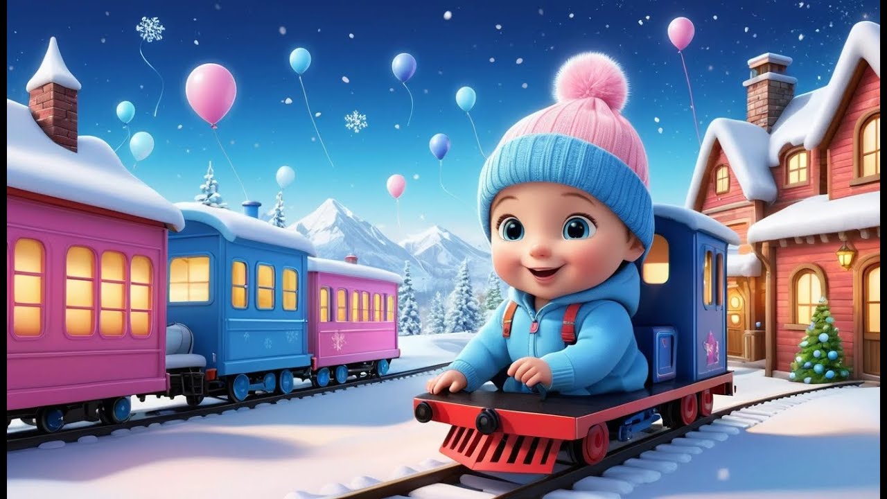 Snow Party Train | Fun Learning & Action Song for Toddlers