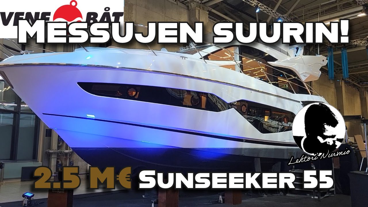 Vene 25 Båt Helsingin venemessujen 2025 suurin vene esittelyssä! - 2.5M€ Sunseeker 55 Manhattan