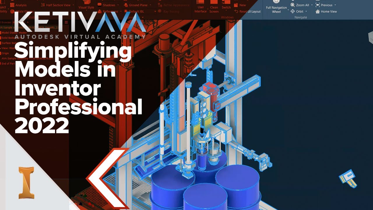 Simplifying Models in Inventor Professional 2022 | Autodesk Virtual Academy