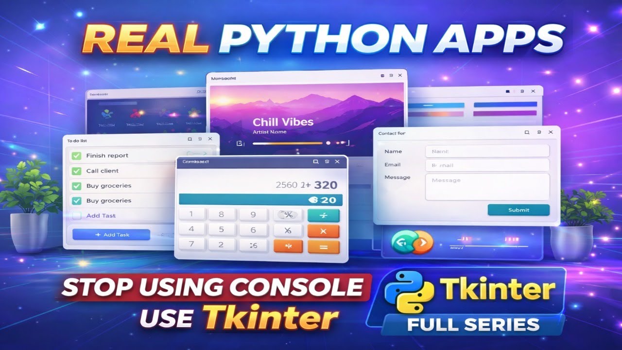 Stop Using Console ❌ Build REAL Python GUI Apps with Tkinter | Full Series