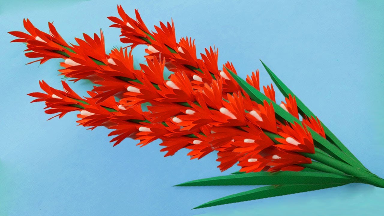 DIy Flowers: How to make Beautiful stick paper flowers for room decoration
