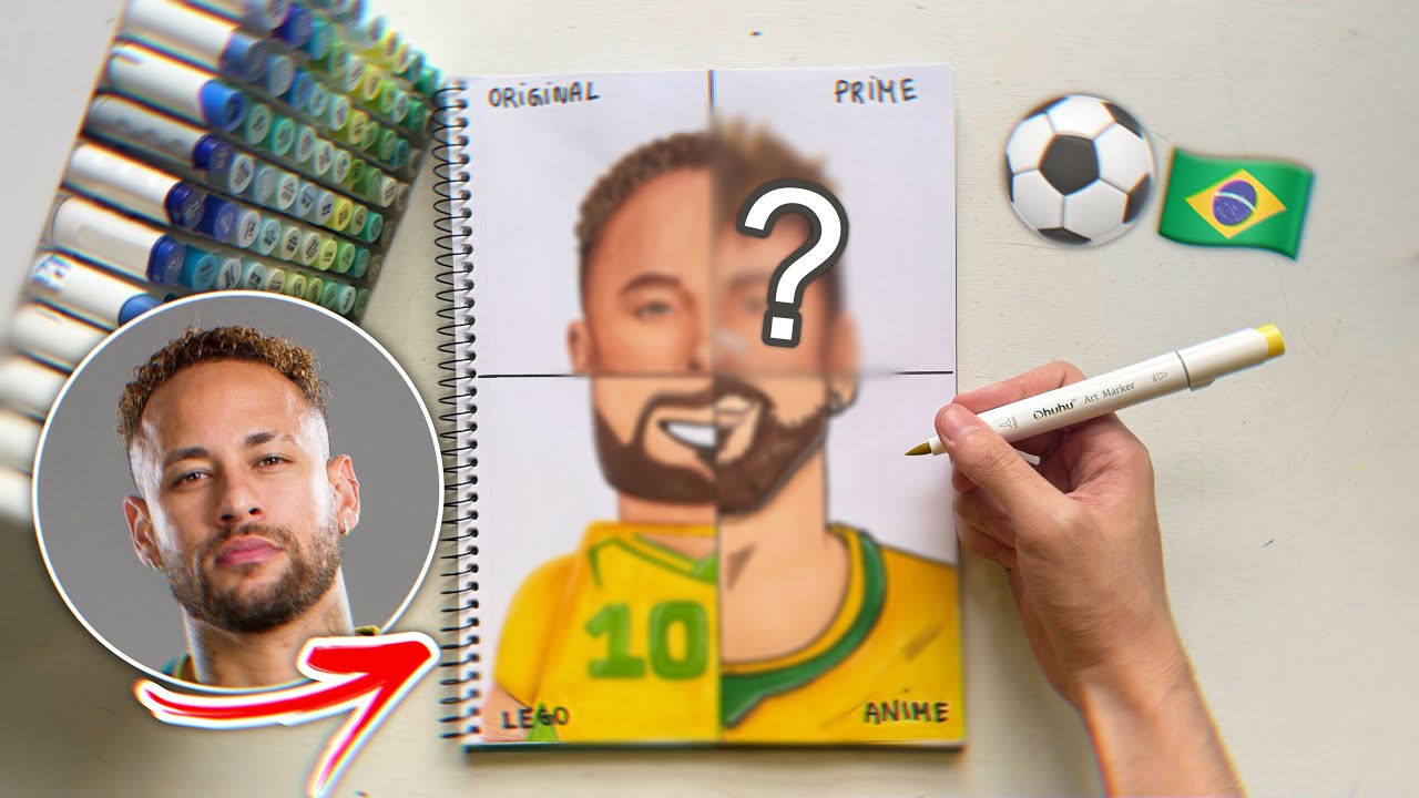 Transformei todos os estilos do Neymar da Copa do Mundo! 