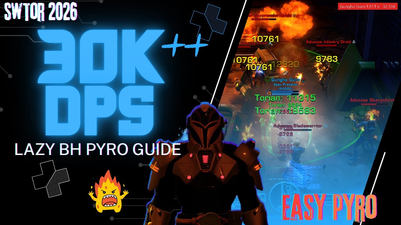 SWTOR 2026 - Руководство по сборке Pyrotech BH: простой способ получить более 30 000 DPS без лишн...