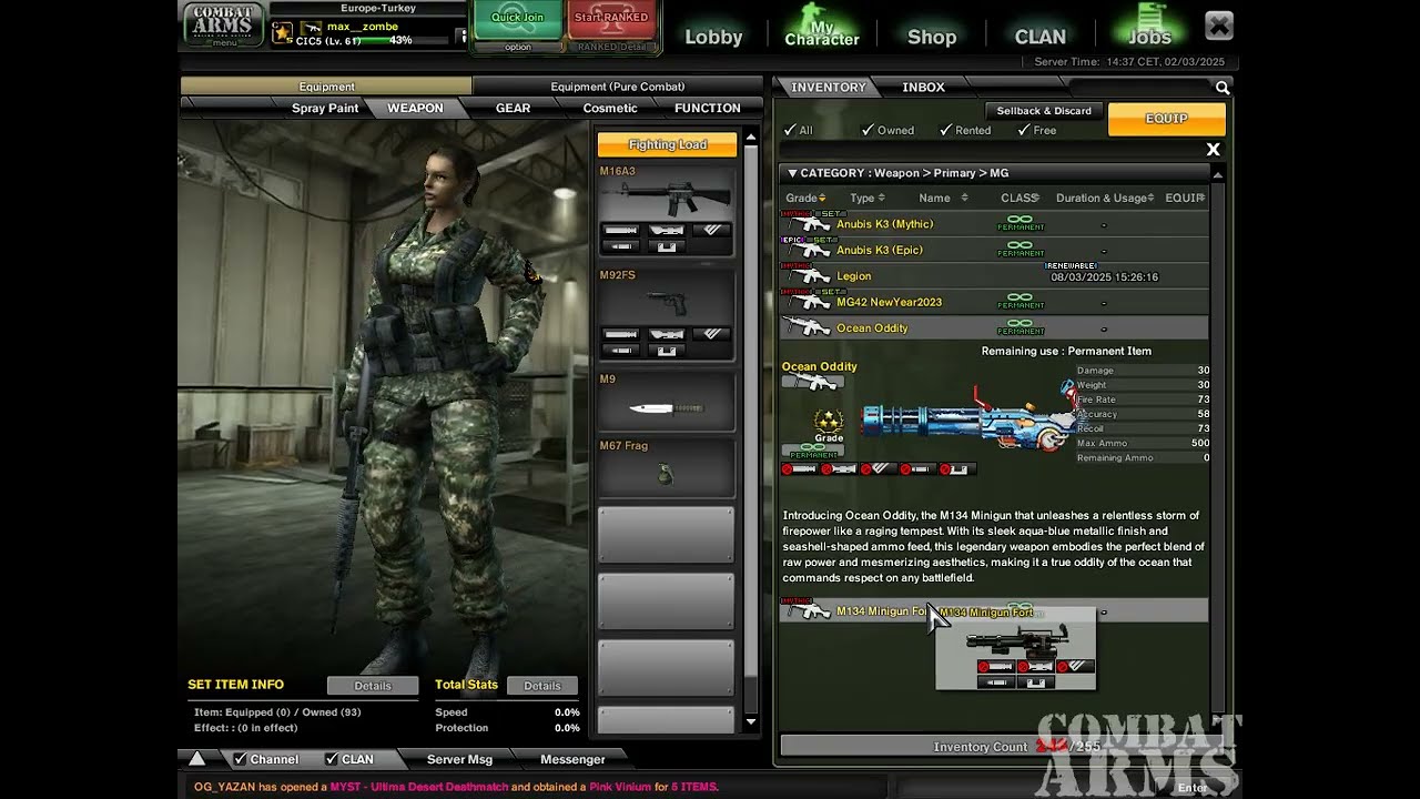 Combat Arms Classic Account review FOR SALE !!! ~ max___zombe ~     CIC5