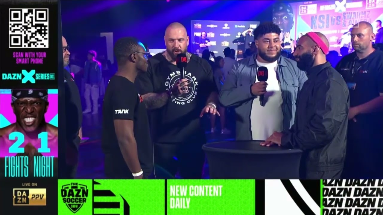 Deji VS Fousey Post Weight In FULL INTERVIEW, Things Get Heated! | KSI VS SWARMZ