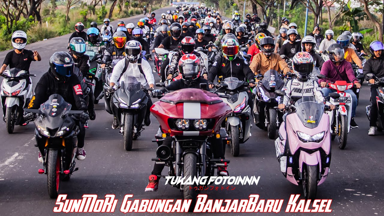 SunMoRi Dikawal Polisi!! Ramee Anak Motor BanjarBaru KalSel | HD Road Glide R1M ZX10R