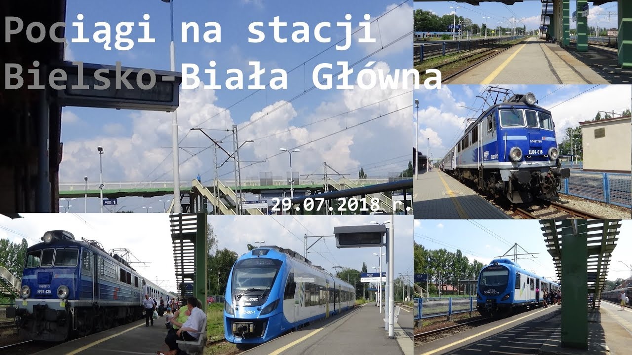 Pociągi na stacji Bielsko-Biała Główna (29.07.2018r.)
