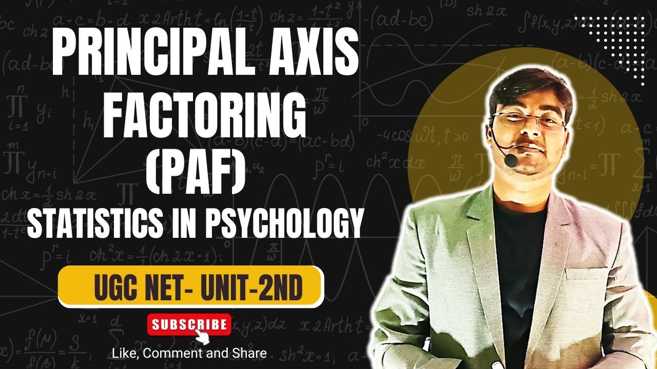 Principal Axis Factoring (PAF) Explained | Shared Variance MCQs | UGC NET Psychology