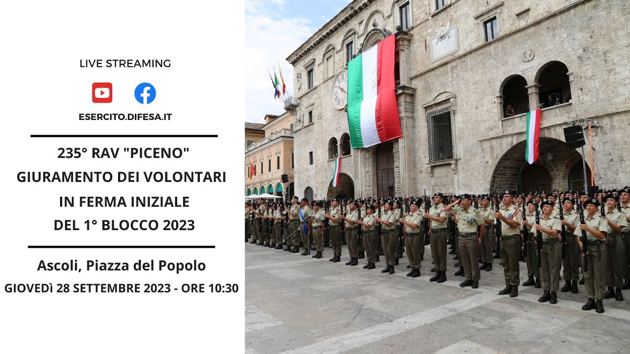 Da Ascoli la cerimonia del Giuramento dei VFI del 1° Blocco 2023