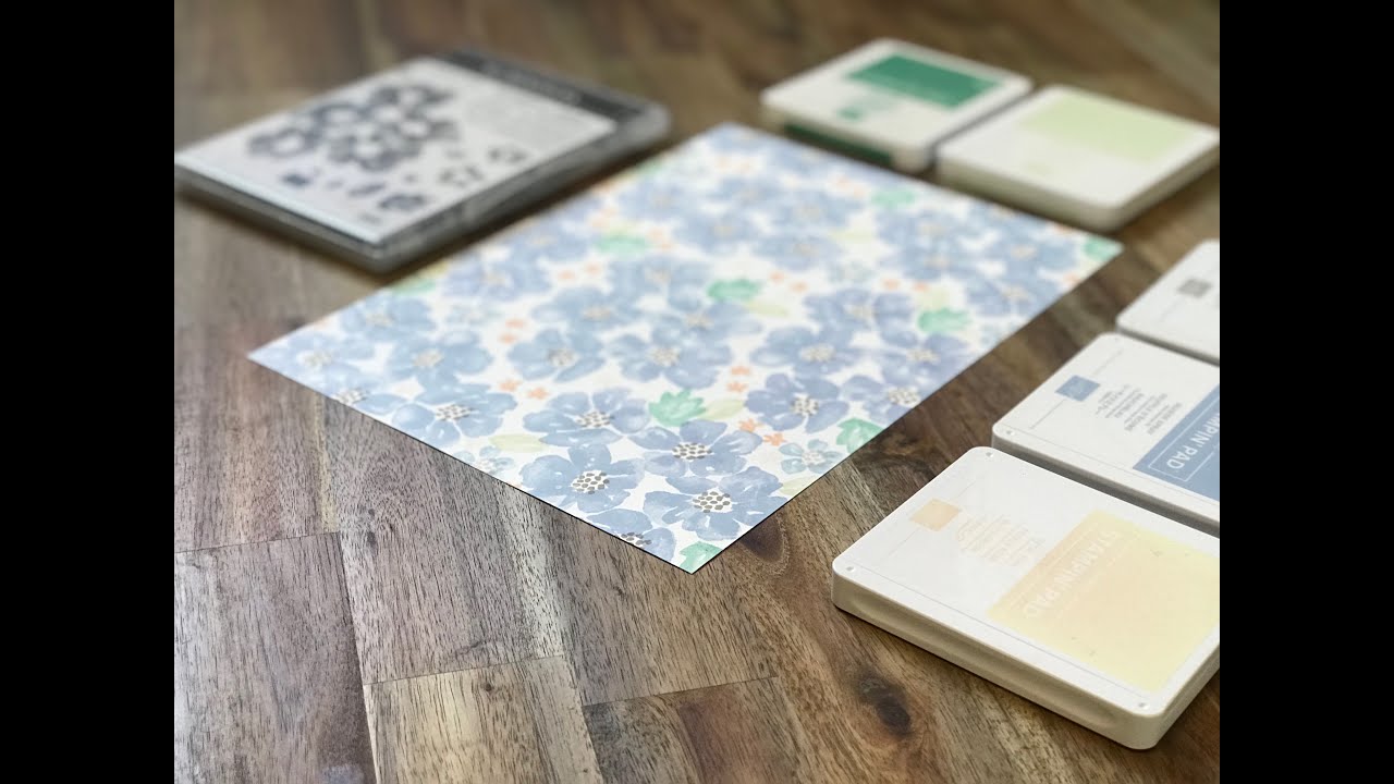 Designerpapier selbst stempeln | Blumengruß | Stampin' Up!