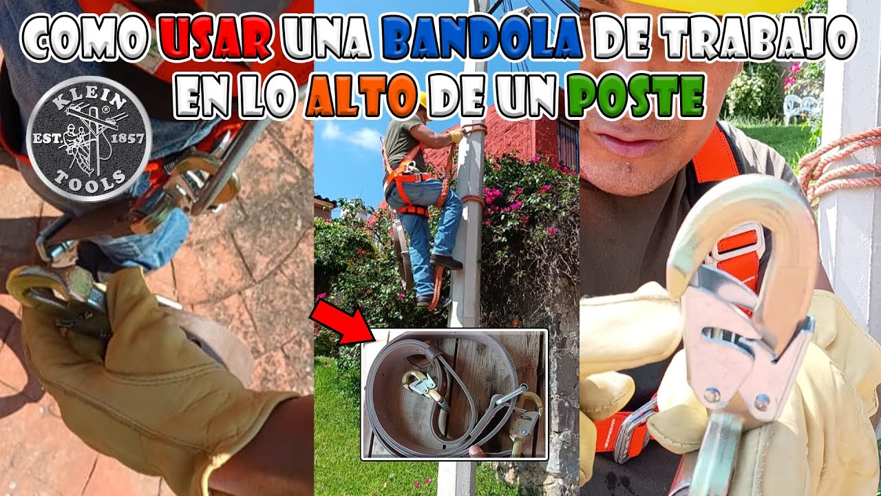 ASCENSO DE POSTE de ELECTRICIDAD y uso de LA BANDOLA de LINIEROS MOD TULMEX 5295-23D REVIEW #viral