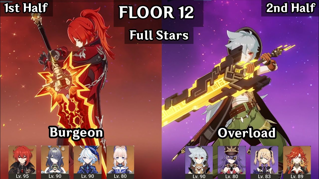 Diluc Vape Burgeon + Razor Overload | 6.2 Spiral Abyss Floor 12 9 Stars | Genshin Impact