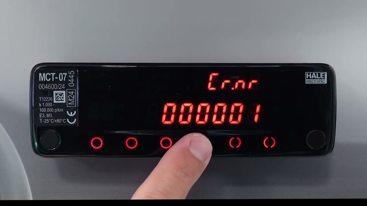 HALE Taxameter MCT-07 - Fahrt mit Eingabe von Fahrttyp, Zahlungsart und Verrechnungsnummer