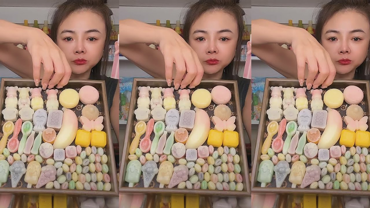 EATING WAX CANDY SO YUMMY  ASMR ep3017 #faasmr #mukbang #eating #candy