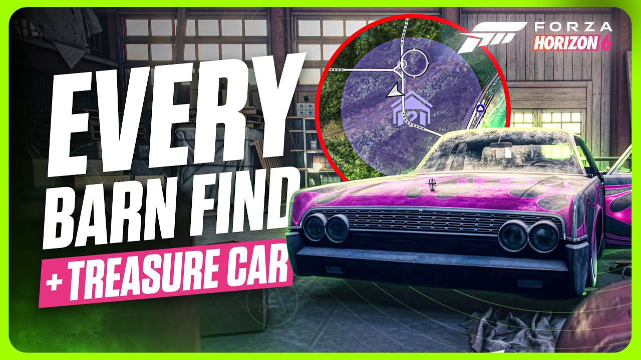ALL Barn Find Locations + Treasure Cars | Forza Horizon 6