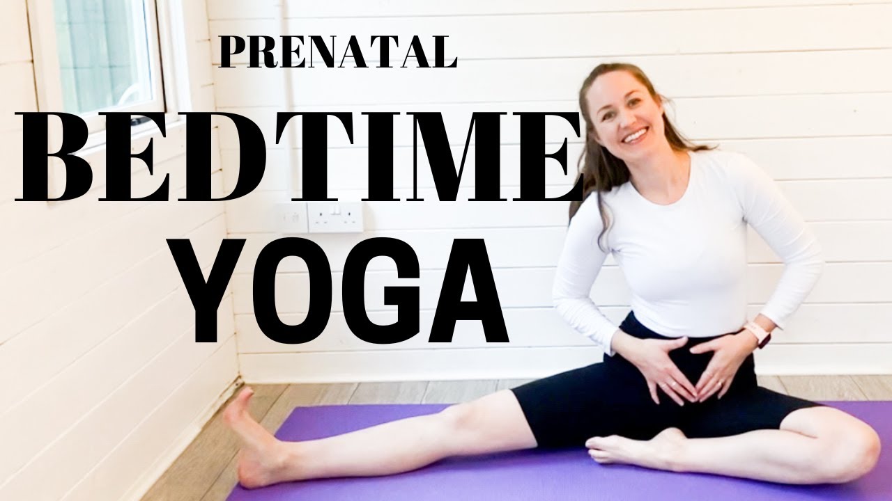 PRENATAL YOGA BEDTIME STRETCHES | Evening Pregnancy Yoga Stretches to Relax and SLEEP better!