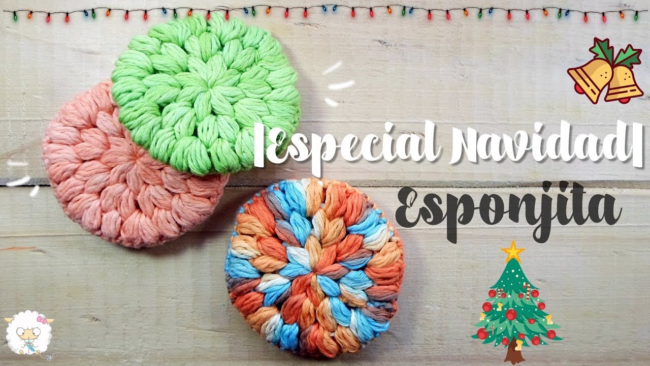 Esponjita para limpieza facial a crochet