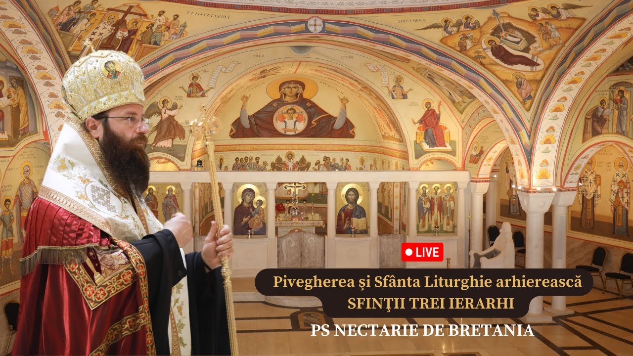 🔴 HRAM 2024 - Priveghere şi Sfânta Liturghie arhierească la pomenirea Sfinţilor Trei Ierarhi