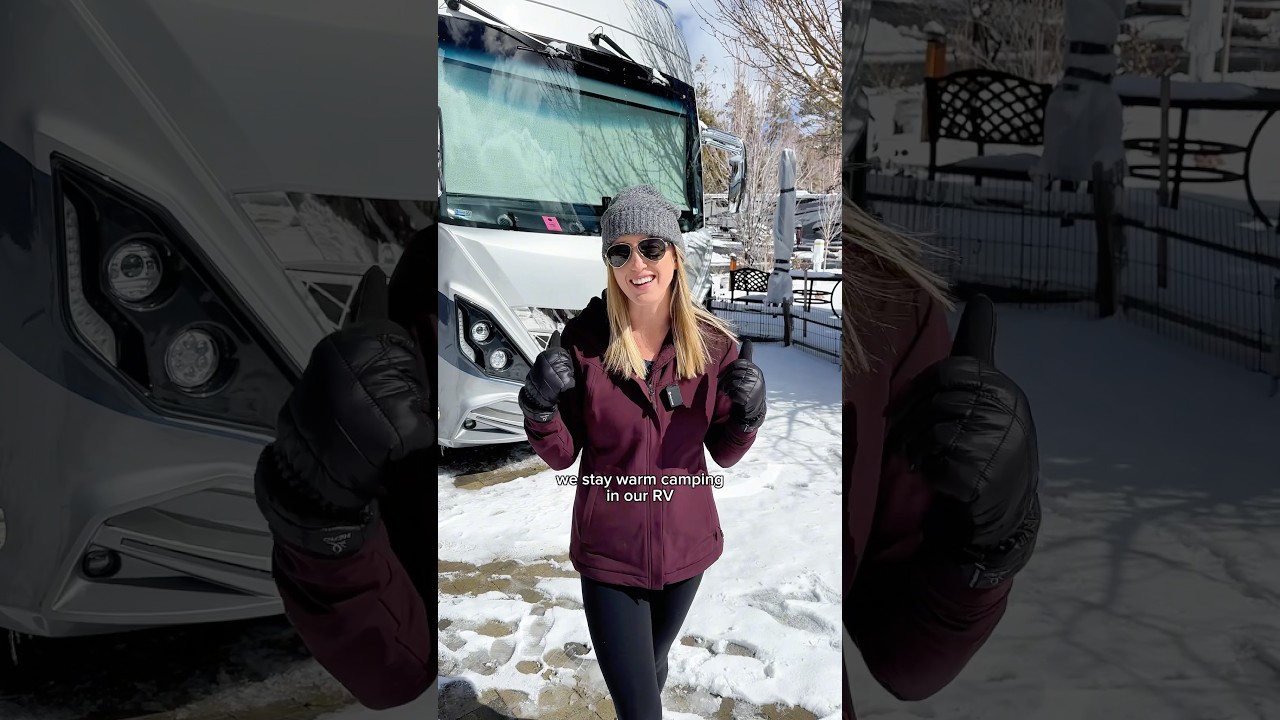 🔥 How we stay warm camping in our RV in freezing temps #rvlife #motorhome #winter