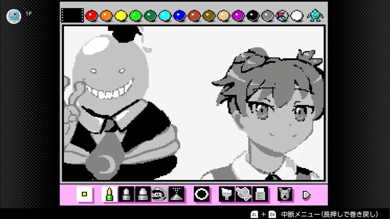 マリオペイントでお絵かきする！