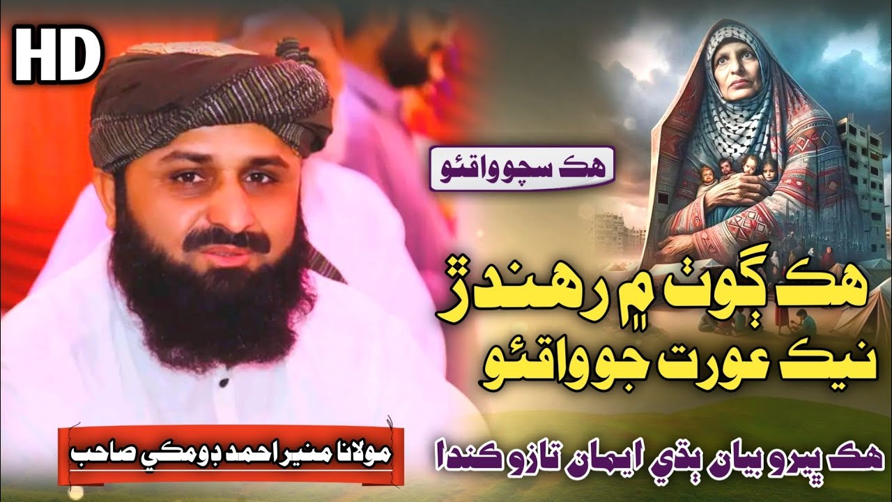 New Sindhi Bayan | هڪ ڳوٺ جي عورت جو واقئو | Molana Muneer Ahmed Domki 2024